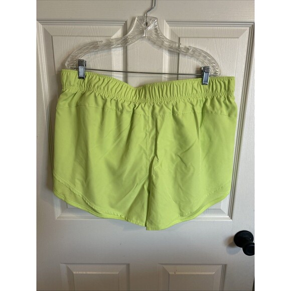 ATHLETIC WORKS Lime Green Lined Active Shorts Elastic Waist Sz XXL - Picture 4 of 9